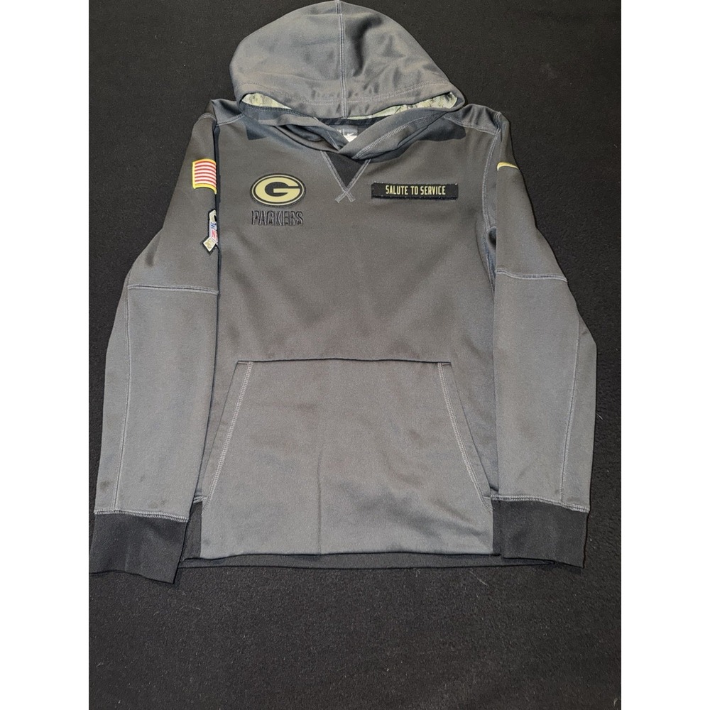 Green Bay Packers Nike Team On-Field Hoodie Salute Service Kids 16-18